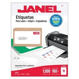 ETIQUETAS BLANCAS JANEL J-5163 DE 5.1X10.2...