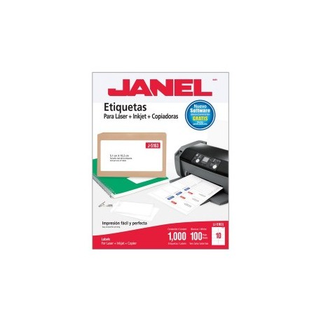 ETIQUETAS BLANCAS JANEL J-5163 DE 5.1X10.2...