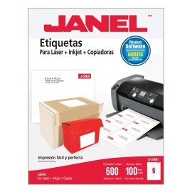 ETIQUETAS BLANCAS JANEL J-5164 DE 8.5X10.2...