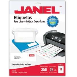 ETIQUETAS BLANCAS JANEL J-5262 DE 3.4X10.2...