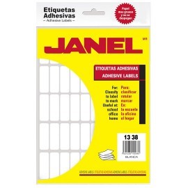 ETIQUETAS BLANCAS JANEL NO. 6 DE 13X38 MM...