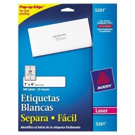 ETIQUETAS SEPARA FACIL BLANCAS AVERY 5261...