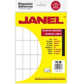 ETIQUETAS BLANCAS JANEL NO. 23 DE 19X38 MM...