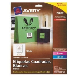 ETIQUETAS CUADRADAS BLANCAS AVERY 22806 DE...