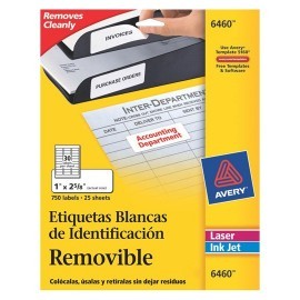 ETIQUETAS REMOVIBLES BLANCAS AVERY 6460 DE...