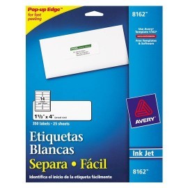 ETIQUETAS SEPARA FACIL BLANCAS AVERY 8162...