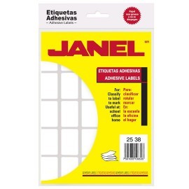 ETIQUETAS BLANCAS JANEL NO.7 DE 25X38 MM 1...