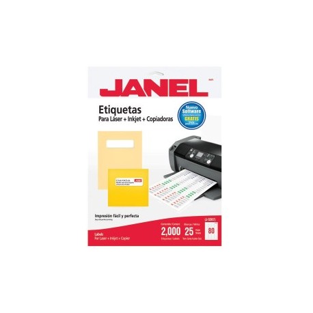 ETIQUETAS BLANCAS JANEL J-5267 DE 1.3X4.5...