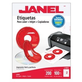 ETIQUETAS PARA CD BLANCAS JANEL J-5931 DE...