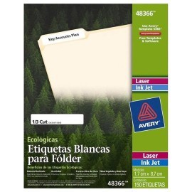 ETIQUETAS PARA FOLDER BLANCAS AVERY 48366...