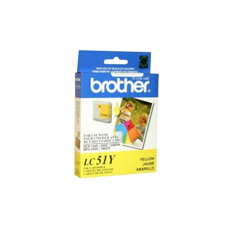 TINTA BROTHER LC51Y LC51Y COLOR AMARILLO