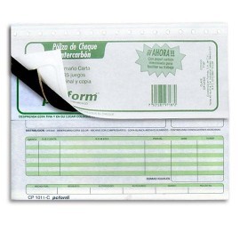 POLIZA DE CHEQUE PC FORM CP-1011-C TAMAÑO...