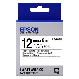 CINTA PARA ROTULADOR EPSON LK-4WBN COLOR...